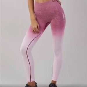 Gymshark pink ombré leggings sz small